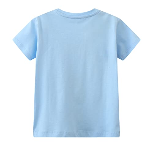 Image of Toddler Boys' Short Sleeve Tees Cotton Casual Graphic Crewneck Summer Top Clothes T-Shirts