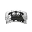 Cartoon Black White Sheep