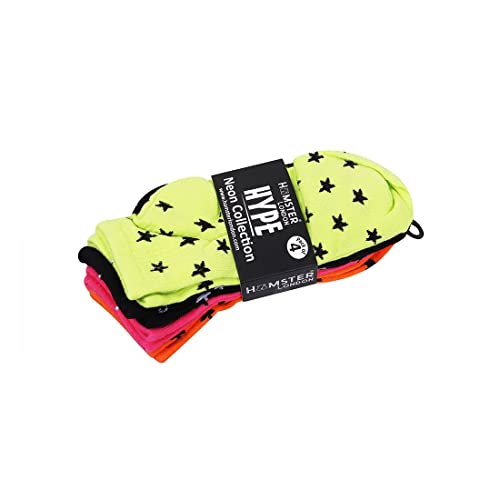 Image of HAMSTER London Multicolored Printed Cotton Socks Combo Pack of 4, Size 7-12 (Free Size)