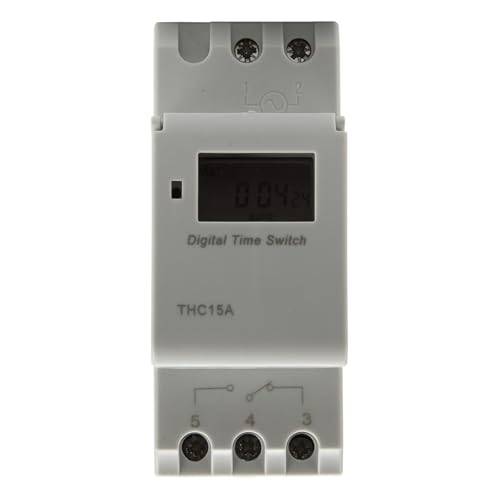 Temporizador THC15A 12V CA/CC programable digital de carril DIN 3