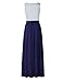 MEROKEETY Women's Summer Striped Sleeveless Crew Neck Long Maxi Dress Dress with Pockets Navy