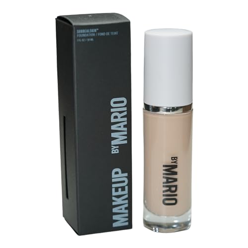 MAKEUP BY MARIO SurrealSkin Liquid Foundation, Liquid Formula, Vegan, Long-wearing coverage, Hydrating, Natural Finish, Size 30 mL (1C - fair with cool undertones)