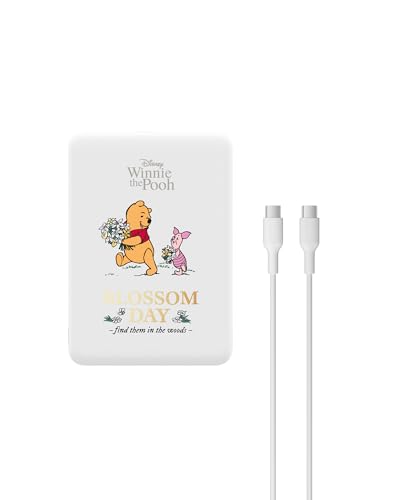 Belkin MagSafe対応 モバイルバッテリー 軽量 5000mAh USB-C 15W 薄型 iPhone対応 くまのプーさん
