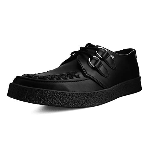 Tukskin Negro Crepe De Anillo En D Vestido Zapatos T.U.K. Shoes Hombres EU42 / UKM8