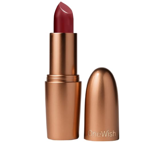 Image of One Wish Creamy Matte Lipstick Long Lasting for Women - Lowkey Red Shade 20 | Full Coverage | Creamy Formula | No Flaky Lips | No Dryness | High-Pigment | SPF | Vitamin E, Almond Oil & Shea Butter for Moisturising Lip | 8 Hrs Lasting | Smooth Finish | 3.8 gm