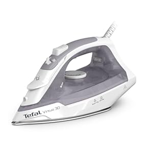 Tefal Virtuo 30, Steam Iron, 130 g/min Steam Boost, 27 g/min Continuous Steam, 240ml Water Tank, Ceramic Soleplate, Anti-drip, Precision tip, Vertical steaming, White & Purple, FV2C47G0