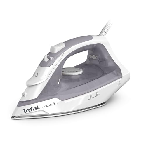 Tefal Virtuo 30 Steam Iron with Ceramic Soleplate 130g Steam Boost and 27g Continuous Steam 240ml Water Tank Precision Tip Vertical Steaming Anti Drip FV2C47G0