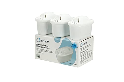 pitcher for life - Pitcher of Life New & Improved 2022 - Alkaline Pitcher Replacement Water Filters - by Life Ionizers (Pack of 3)