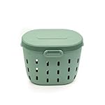 Vego Garden In-Ground Worm Composter Outdoor Farm Compost Bin 7 Gallons BPA-Free Composting System for Raised Garden Beds, Sage Green