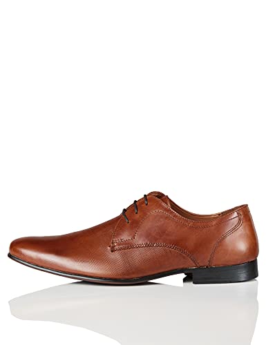 find. Zapato de Cordones con Textura en Piel para Hombre, Marrón (Tan), 46.5 EU