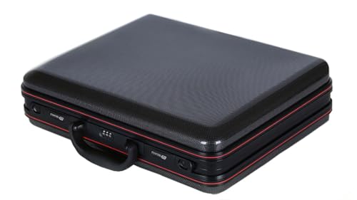 Baxi&barna Hard Shell Briefcase, Business Document Box, 20 Inch, Black, Multiple Compartments, Professional Storage Case