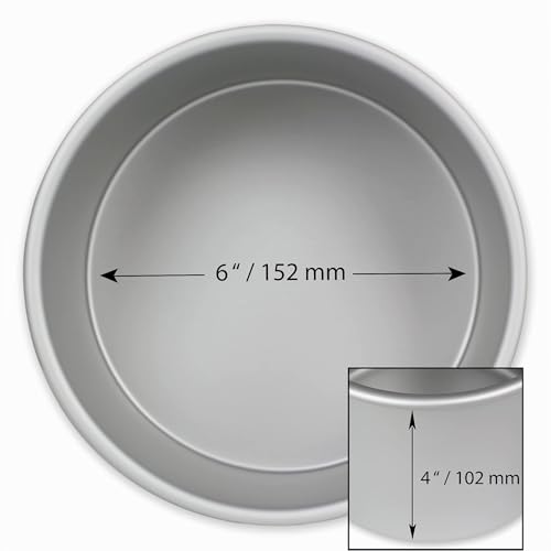 PME - Moule à Gâteau Rond en Aluminium Anodisé, 152 mm x 102 mm de Profondeur, Argenté – vue 2