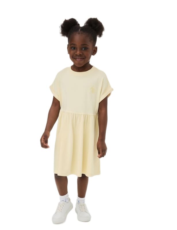 Image of Marks & Spencer Girl's Cotton Blend Fit and Flare Knee-Length Casual Dress
