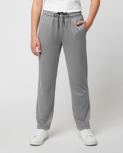 Image of Real Essentials 3 Pack: Boys' Mesh Open Bottom Active Sweatpants with Pockets & Drawstring