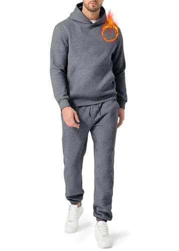 JMIERR Track Suits Set 2 Piece Airport Couple Outfits Long Sleeve Essentials Hoodies Sweatshirts Joggers Baggy Sweatpants Fall Tracksuit Sweatsuits Matching Lounge Sets, XL, Medium Grey
