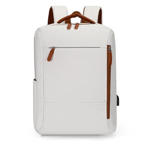 CODATECH Mochila Viagem Viral Impermeável com USB Multifuncional Executiva de Bordo Bagagem de Mão Off-white