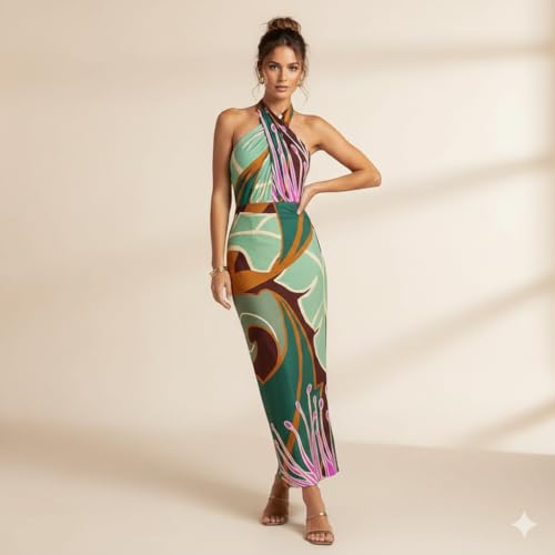 Image of AARAM Stylish Premium Women's One Piece Swimsuit with Cover Ups Wrap Skirt Sarong Retro Floral Print Monokini Tummy Control Swimwear, Printed Swimming Costume for Women Beach Wear