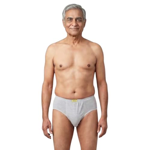 Image of Leak Proof Underwear For Men | Absorbs 35ml Of Leaks | Wash & Reuse | Anti Bacterial, Hygienic & Leakproof | Comfy Cotton | Pack Of 1 | Grey | L