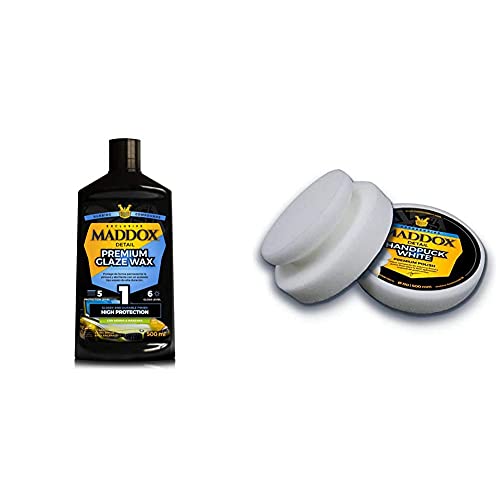 Cera Carnauba Maddox Detail 10304 para brillo extremo y disco blanco de pulido fino 70301