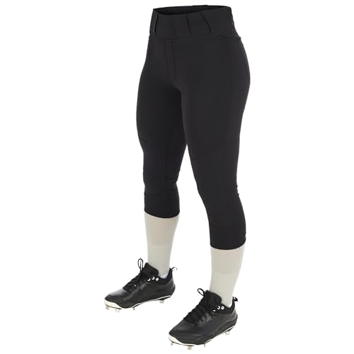 CHAMPRO Women's Standard Zen Fastpitch Softball Pants, Black