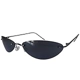  CCGSDJ Mini Randlose Sonnenbrille Männer Klassische Matrix Morpheus Ovale Brille Frauen Steampunk Film Eyewear Ultraleicht Dünner Rahmen