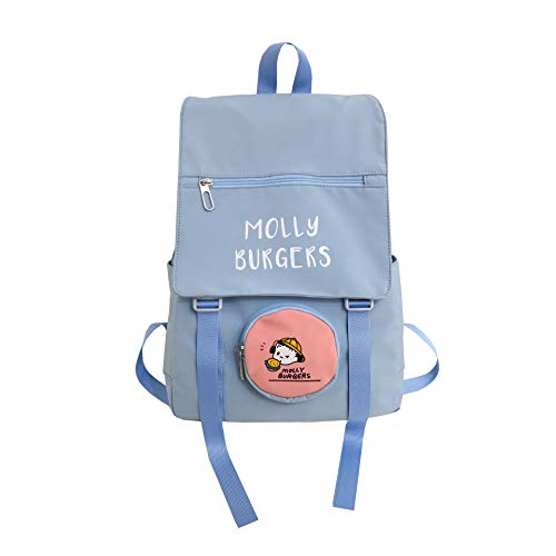 Preisvergleich Produktbild IQQI Rucksäcke Schüler Rucksack Wasserdicht Leichte beiläufige Kratzer beständig für Schule, Camping, Wandern,Blue