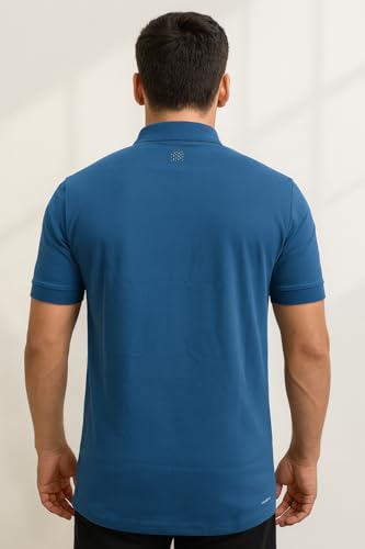 Image of Force NXT Men's Premium Microfiber Fabric Solid T-Shirt | Polo Neck Half-Sleeves T-Shirt for Men | Label Free with Anti-Static for Daily Uses