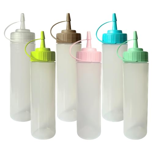 HR Hogar - Botella de Salsas Squeeze, 6 unds - 150 mL, Botellas Exprimibles Reutilizables y Reciclables - Sin BPA, Dispensador con Tapón Antifugas Sin Goteo - Fabricado en España (Surtido Colores) HR Hogar - Botella de Salsas Squeeze, 6 unds - 150 mL, Botellas Exprimibles Reutilizables y Reciclables - Sin BPA, Dispensador con Tapón Antifugas Sin Goteo - Fabricado en España (Surtido Colores)