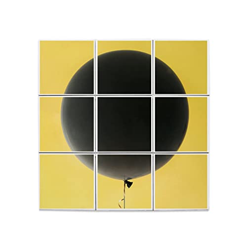 Carreaux céramique décoratif mural ballon de baudruche tableau faïence jaune