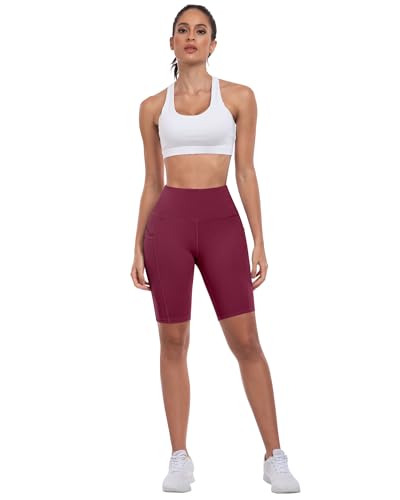 ATHVOTAR Biker Shorts Women with Pockets - 3"/5"/8" High Waisted Workout Spandex Tummy Control Gym Running Yoga Shorts3