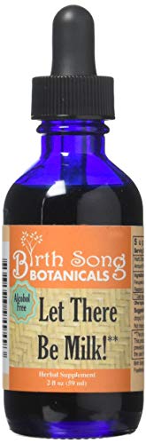 Image of Birth Song Botanicals Let There Be Milk! Herbal Breastfeeding Tincture to Support Breast Milk Supply* for Lactating and Pumping Moms with Fenugreek and Goat's Rue, 2oz Bottle Alcohol-Free