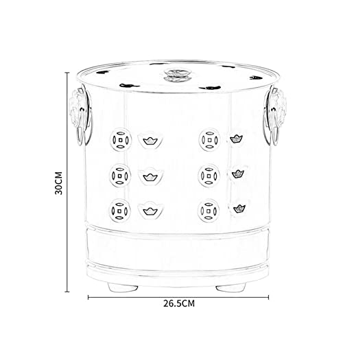 Barril incinerador de jardín con ventilación optimizada en acero inoxidable dorado 3