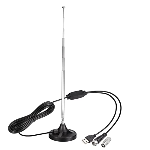 Bingfu 4K Hd Digital Tv Antenna Magnetic Base Tv Antenna Long 60 Miles Range Indoor And Outdoor Compatible Tv Antenna 360° Reception Support 1080P Hd Older Tv's And Smart Tv - 10Ft Coaxial Cable #TOP13