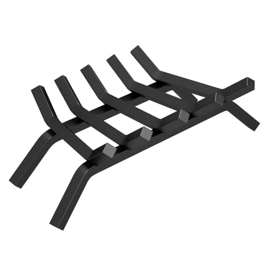 hykolity 21 in. Fireplace Log Grate, Heavy Duty Solid Steel Firewood Burning Rack 4/5" Bar Fire Grates