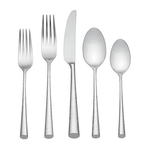 Lenox Flatware Imperial Caviar 18/10 Silverware Set for 1, 5-Piece