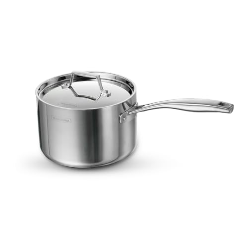 Image of Tramontina Aeion Triply 18cm / 2.9 Liter Stainless Steel Sauce Pan with SS 304 Lid | Healthy, Non Toxic | Milk Pan /Tea Pan | Induction Friendly | Stay Cool Handle | NSF Certified | 10 Year Warranty