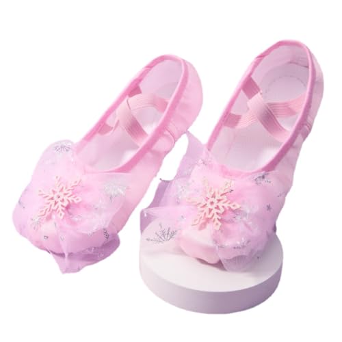 Anneken Ballet Shoes for Girls Satin Dance Flat Practice Slippers Split Soft Leather Flat Sole Yoga Gymnastics Shoes