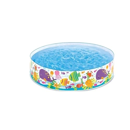 Image of P FOR POGU 6' x 1'3 inch Ocean Play Snapset Pool Air Inflatable Tube with 37 inch Height & 958L Capacity Swimming Floater Bathtub Swim Float Water Tub for Outdoor 3+ Year Kids & Adults (Pack of 1)