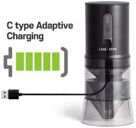 Miniatura 6 de Molinillo de café automático portátil 4 en 1, máquina de café para cafetera, vaso de goteo de mano, juego para acampar al aire libre (blanco)