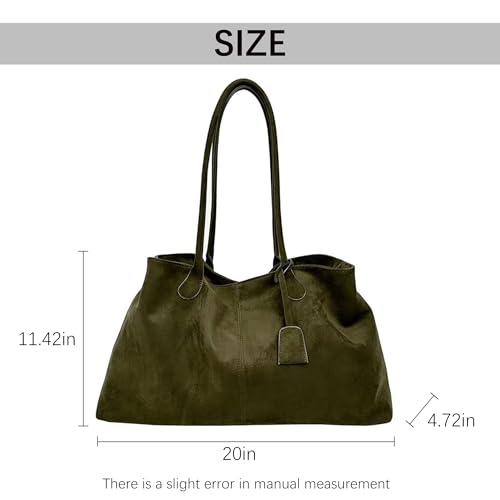 Bolso tote grande de gamuza sintética para mujer miniatura 4