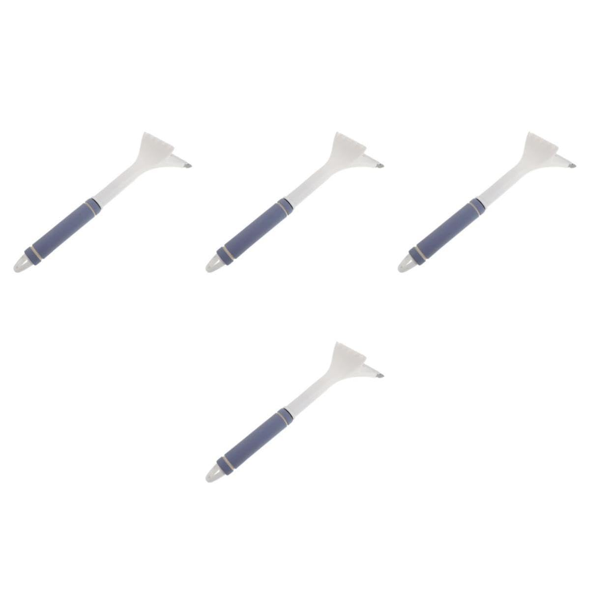 Housoutil 4 Pièces Brosse à Neige Large Surface de Raclage et Grattoir à Glace avec Poignée en Alliage D'aluminium Robuste pour Pare-Brise de Voiture pour Conditions Hivernales