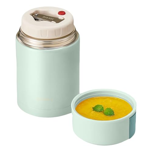 Nudorpn Tarro Térmico Para Sopas, Envases de Acero Inoxidable con Tapa, Caja Térmica al Vacío para Viajes, Campamentos, Trabajo, Picnic, Escuela y Actividades al Aire Libre