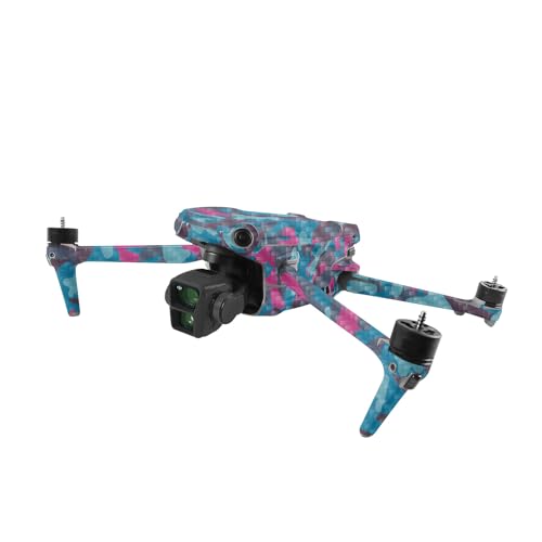 Image of MightySkins Carbon Fiber Skin Compatible with DJI Air 3 - Cool Blue Pink Camo | Protective, Durable Textured Carbon Fiber Finish | Easy to Apply