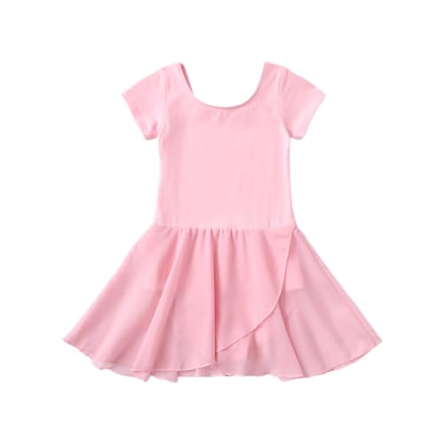 Girls Ballet Dress Leotards Short Sleeve Tutu Skirted Leotard (Toddler/Little/Big Girl)