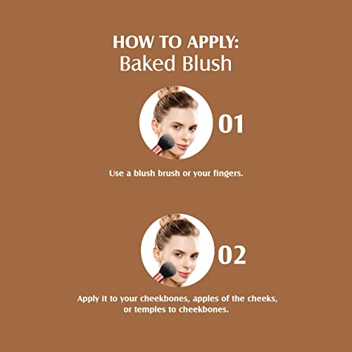 Image of Glam21 Baked Blusher | Highly Pigmented, Long Lasting | Illuminating Glow Finish | Smooth & Blendable Texture |Stays up to 8 hours | For All Skin Types | 6gm | Shade-08