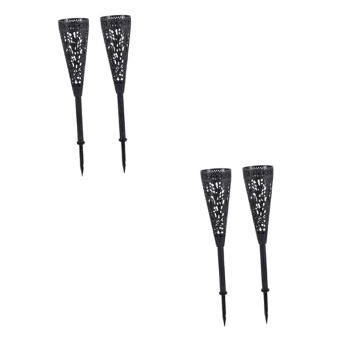 LIFKOME 4pièces Vase Funéraire Piquet Plastique Porte-Fleurs pour Cimetière avec Piques Décoration Élégante pour Tombe Et Jardins