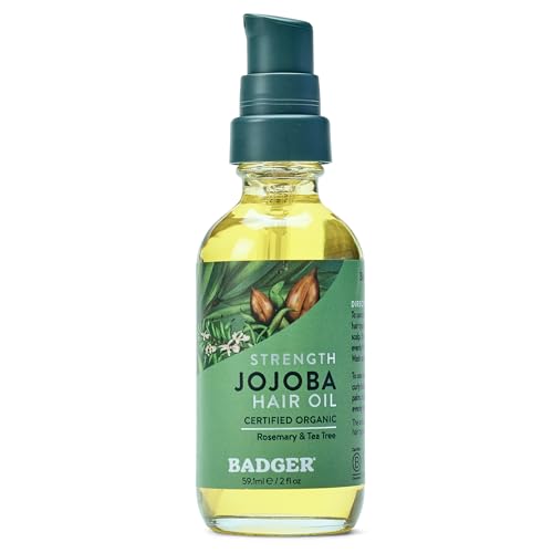 Badger Organic Jojoba Hair Oil & Dry Scalp Treatment