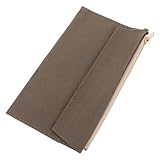 Ipetboom Travelers Notebook Zippered Pouch Olive Green Canvas, Pocket Notebook Cover Holder for Card Storage,