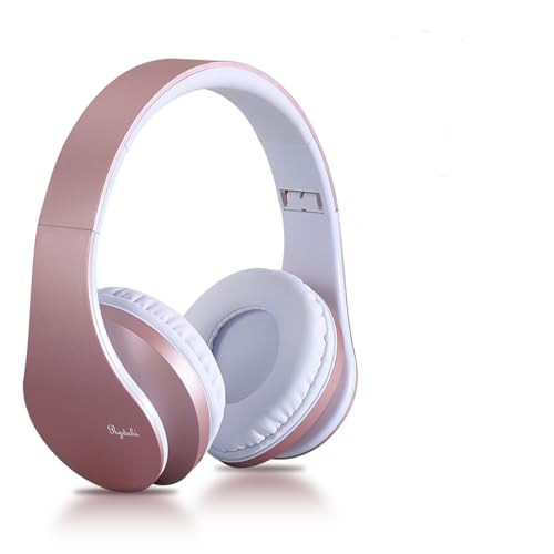 Rydohi Wireless Bluetooth Headphones Over Ear, Hi-Fi Stereo Headset with Deep Bass, Foldable and Lightweight, Wired and Wireless Modes Built in Mic for Cell Phones, TV, PC and Traveling (Pink) Rydohi Wireless Bluetooth Headphones Over Ear, Hi-Fi Stereo Headset with Deep Bass, Foldable and Lightweight, Wired and Wireless Modes Built in Mic for Cell Phones, TV, PC and Traveling (Pink)