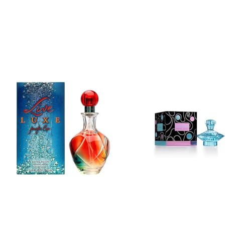 Jennifer Lopez Live Luxe For Women. Eau De Parfum Spray 3.4 OZ & Britney Spears Curious, Eau De Parfum EDP Spray for Women, 3.3 Fl Oz